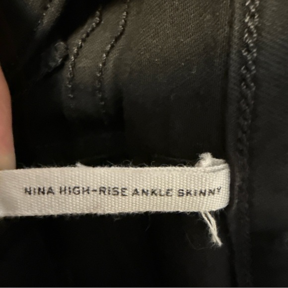 Rag and Bone Nina High Rise Skinny Ankle Jeans Size 28 Black Stretch casual - Picture 6 of 10